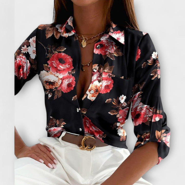 Capri-Mosaic Collared Blouse